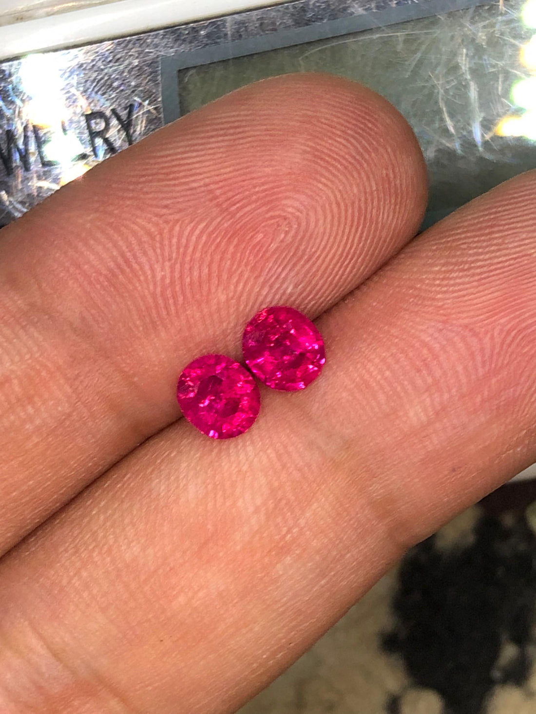 1.22ct NO HEAT Ruby Pair